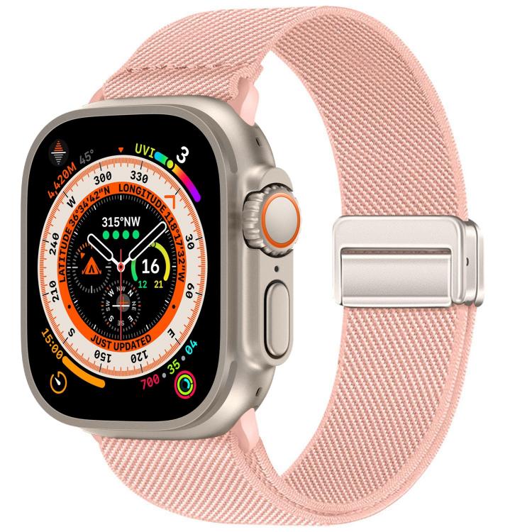Cinturino elastico in nylon con doppia fibbia magnetica., For Apple Watch 49mm / 46mm / 45mm / 44mm