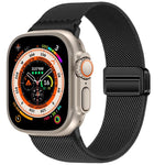 Cinturino elastico in nylon con doppia fibbia magnetica., For Apple Watch 49mm / 46mm / 45mm / 44mm