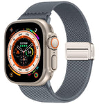 Cinturino elastico in nylon con doppia fibbia magnetica., For Apple Watch 49mm / 46mm / 45mm / 44mm