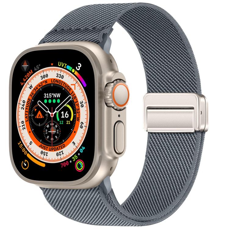 Cinturino elastico in nylon con doppia fibbia magnetica., For Apple Watch 49mm / 46mm / 45mm / 44mm