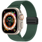 Cinturino elastico in nylon con doppia fibbia magnetica., For Apple Watch 49mm / 46mm / 45mm / 44mm