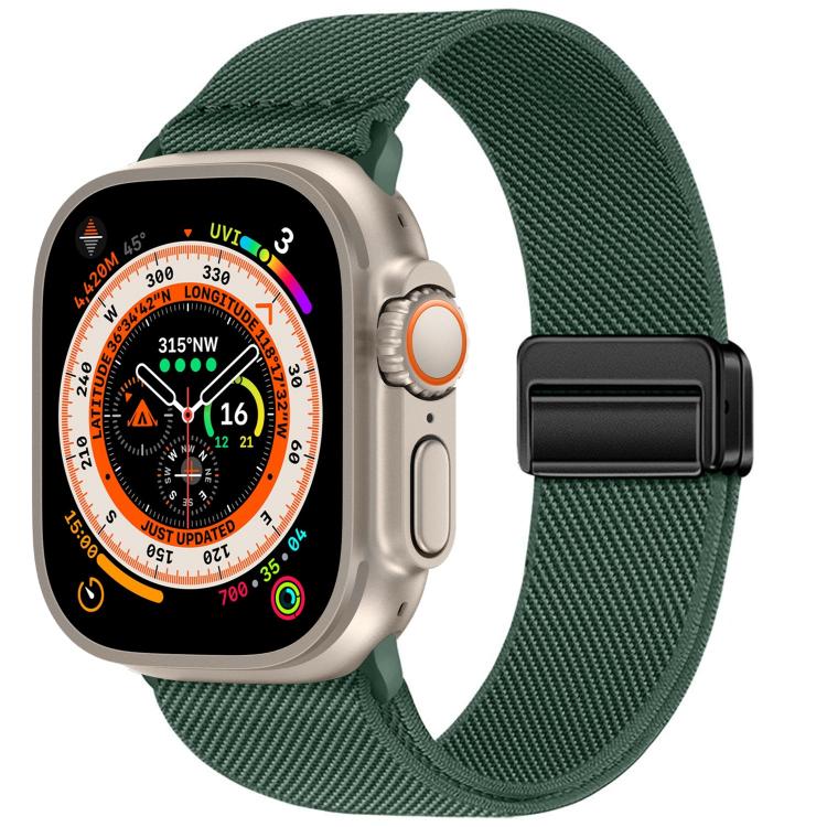 Cinturino elastico in nylon con doppia fibbia magnetica., For Apple Watch 49mm / 46mm / 45mm / 44mm