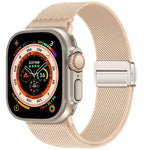Cinturino elastico in nylon con doppia fibbia magnetica., For Apple Watch 49mm / 46mm / 45mm / 44mm
