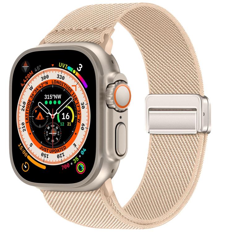 Cinturino elastico in nylon con doppia fibbia magnetica., For Apple Watch 49mm / 46mm / 45mm / 44mm