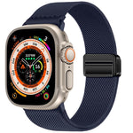 Cinturino elastico in nylon con doppia fibbia magnetica., For Apple Watch 49mm / 46mm / 45mm / 44mm