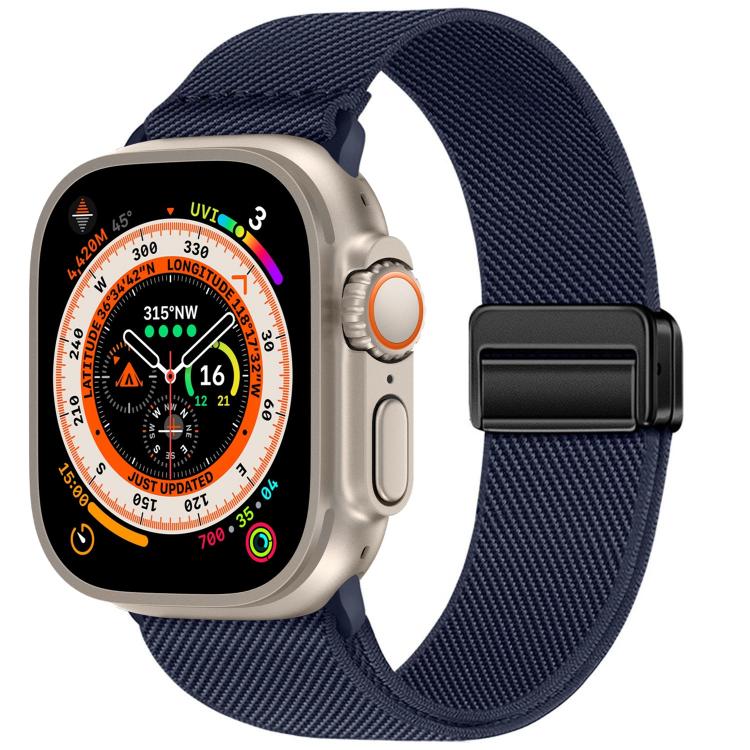 Cinturino elastico in nylon con doppia fibbia magnetica., For Apple Watch 49mm / 46mm / 45mm / 44mm