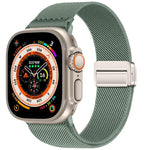 Cinturino elastico in nylon con doppia fibbia magnetica., For Apple Watch 49mm / 46mm / 45mm / 44mm
