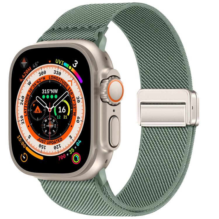 Cinturino elastico in nylon con doppia fibbia magnetica., For Apple Watch 49mm / 46mm / 45mm / 44mm