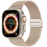 Cinturino elastico in nylon con doppia fibbia magnetica., For Apple Watch 49mm / 46mm / 45mm / 44mm