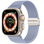 Cinturino elastico in nylon con doppia fibbia magnetica., For Apple Watch 49mm / 46mm / 45mm / 44mm