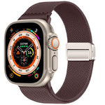 Cinturino elastico in nylon con doppia fibbia magnetica., For Apple Watch 49mm / 46mm / 45mm / 44mm