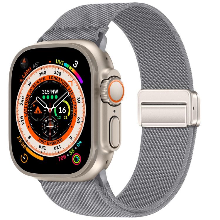 Cinturino elastico in nylon con doppia fibbia magnetica., For Apple Watch 49mm / 46mm / 45mm / 44mm