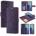 Custodia per telefono Lingdun in ecopelle vegana, pieghevole e magnetica, con chiusura rimovibile., For Samsung Galaxy Z Fold7 5G