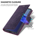 Custodia per telefono Lingdun in ecopelle vegana, pieghevole e magnetica, con chiusura rimovibile., For Samsung Galaxy Z Fold7 5G
