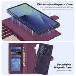 Custodia per telefono Lingdun in ecopelle vegana, pieghevole e magnetica, con chiusura rimovibile., For Samsung Galaxy Z Fold7 5G