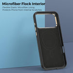 Custodia per telefono Mocome in Kevlar con texture in fibra di carbonio, magnetica e antiurto., For iPhone 17 Pro Max