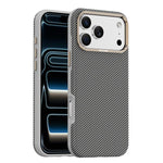 Custodia per telefono Mocome in Kevlar con texture in fibra di carbonio, magnetica e antiurto., For iPhone 17 Pro Max