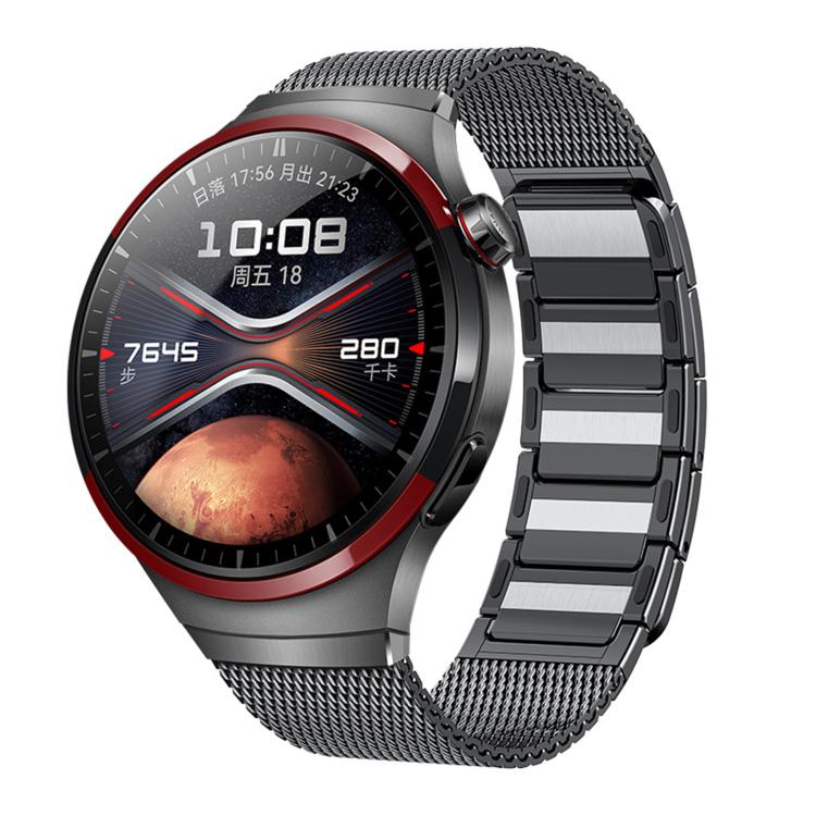 Pulsante di interfaccia senza soluzione di continuità Cinturino magnetico in acciaio inossidabile a forma di I, For Huawei Watch 4 Pro
