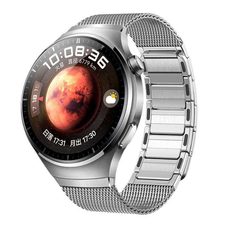 Pulsante di interfaccia senza soluzione di continuità Cinturino magnetico in acciaio inossidabile a forma di I, For Huawei Watch 4 Pro
