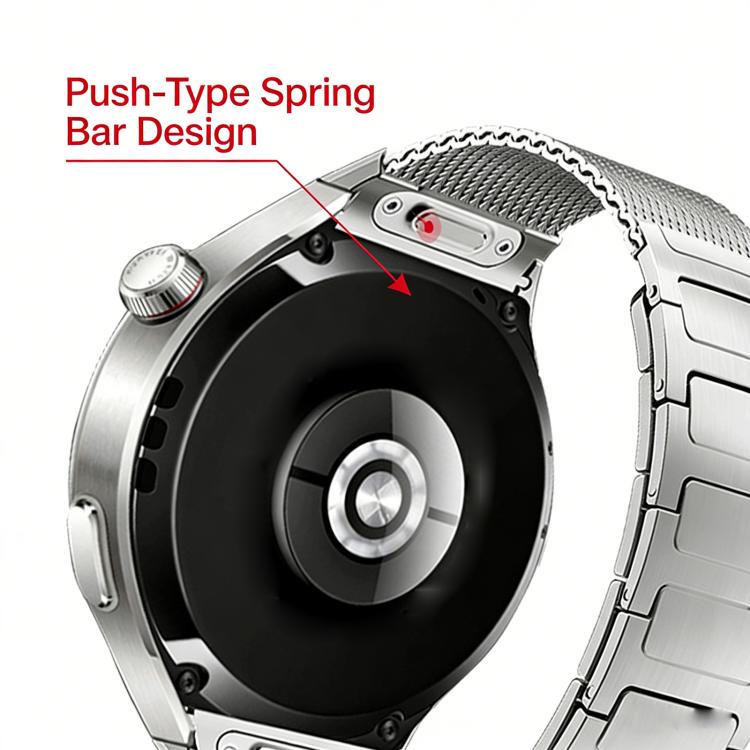Pulsante di interfaccia senza soluzione di continuità Cinturino magnetico in acciaio inossidabile a forma di I, For Huawei Watch 4 Pro