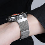 Pulsante di interfaccia senza soluzione di continuità Cinturino magnetico in acciaio inossidabile a forma di I, For Huawei Watch 4 Pro