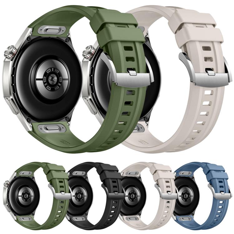 Cinturino per orologio in fluoroelastomero a tinta unita con sgancio rapido a pulsante, 22mm
