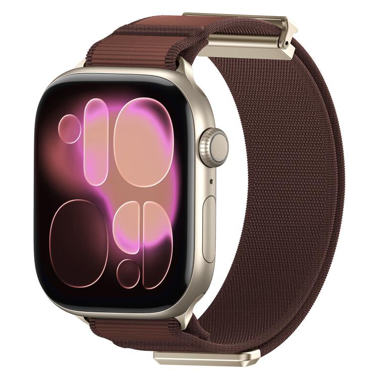 Cinturino per orologio in nylon con chiusura magnetica a doppio snodo e punta in metallo, con punta in metallo., For Apple Watch 49mm / 46mm / 45mm / 44mm, For Apple Watch 42mm / 41mm / 40mm / 38mm