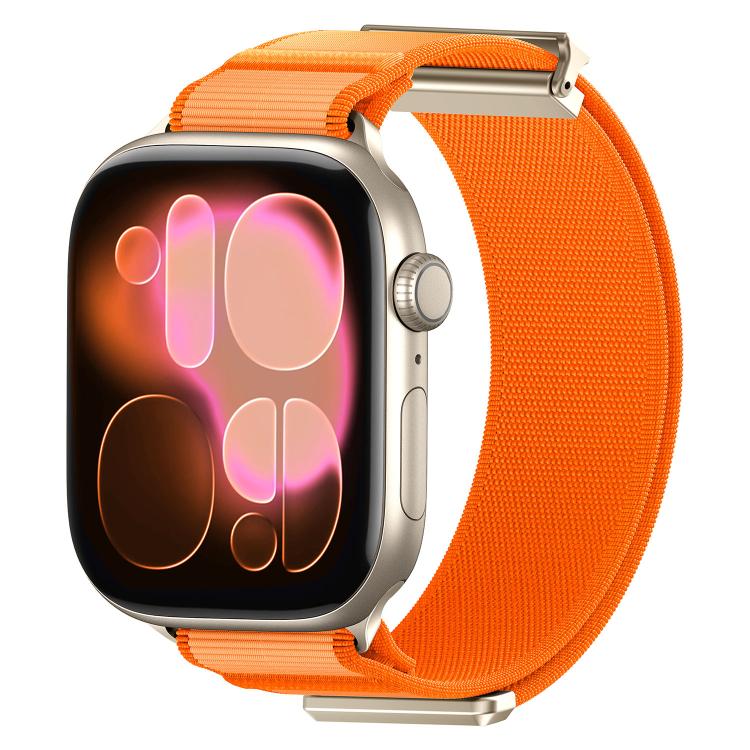 Cinturino per orologio in nylon con chiusura magnetica a doppio snodo e punta in metallo, con punta in metallo., For Apple Watch 49mm / 46mm / 45mm / 44mm, For Apple Watch 42mm / 41mm / 40mm / 38mm
