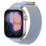 Cinturino per orologio in nylon con chiusura magnetica a doppio snodo e punta in metallo, con punta in metallo., For Apple Watch 49mm / 46mm / 45mm / 44mm, For Apple Watch 42mm / 41mm / 40mm / 38mm