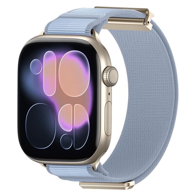 Cinturino per orologio in nylon con chiusura magnetica a doppio snodo e punta in metallo, con punta in metallo., For Apple Watch 49mm / 46mm / 45mm / 44mm, For Apple Watch 42mm / 41mm / 40mm / 38mm