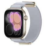 Cinturino per orologio in nylon con chiusura magnetica a doppio snodo e punta in metallo, con punta in metallo., For Apple Watch 49mm / 46mm / 45mm / 44mm, For Apple Watch 42mm / 41mm / 40mm / 38mm
