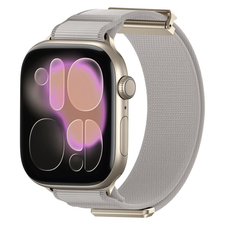 Cinturino per orologio in nylon con chiusura magnetica a doppio snodo e punta in metallo, con punta in metallo., For Apple Watch 49mm / 46mm / 45mm / 44mm, For Apple Watch 42mm / 41mm / 40mm / 38mm