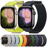 Cinturino per orologio in nylon con chiusura magnetica a doppio snodo e punta in metallo, con punta in metallo., For Apple Watch 49mm / 46mm / 45mm / 44mm, For Apple Watch 42mm / 41mm / 40mm / 38mm