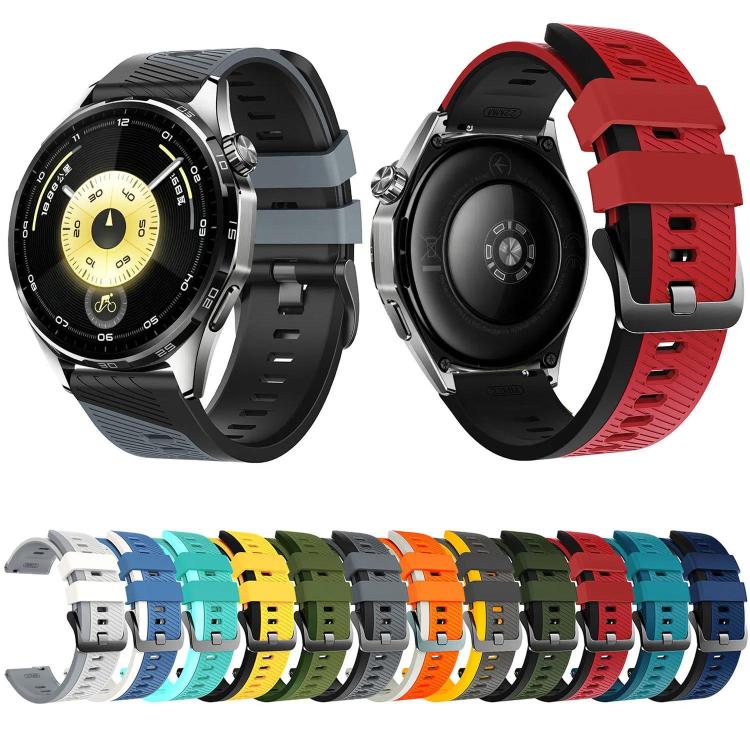 Cinturino per orologio in silicone bicolore con fibbia Phantom Sky Shadow Pin Buckle., 22mm