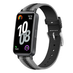 Cinturino per orologio in vera pelle con cuciture composite, For Huawei Band 10 / 9 / 8