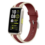 Cinturino per orologio in vera pelle con cuciture composite, For Huawei Band 10 / 9 / 8