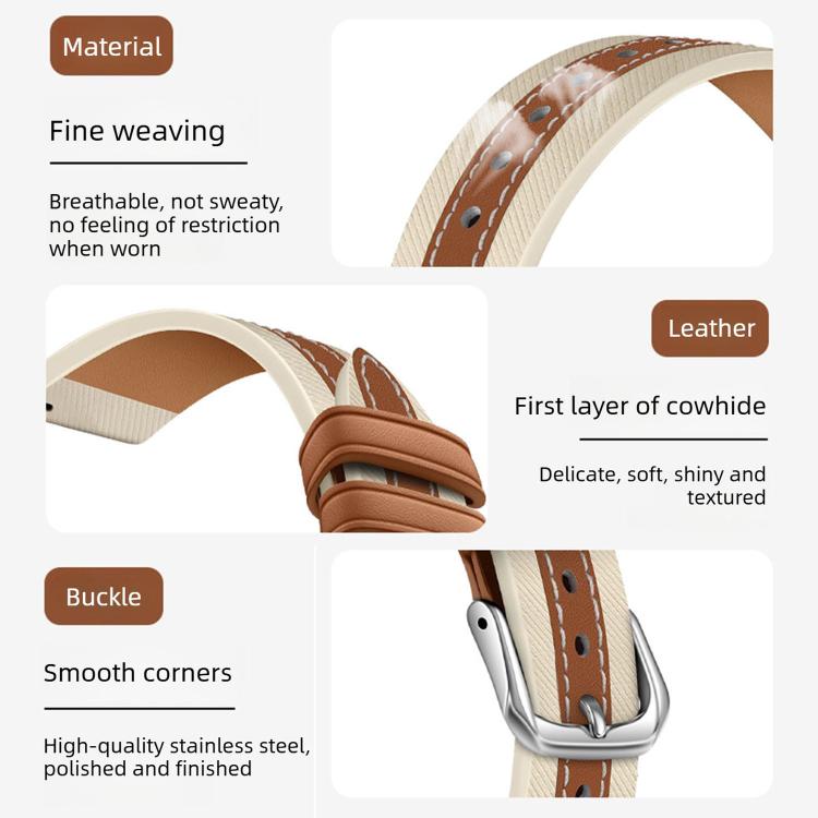 Cinturino per orologio in vera pelle con cuciture composite, For Apple Watch 46mm / 49mm / 45mm / 44mm, For Apple Watch 42mm / 41mm / 40mm / 38mm