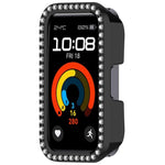 Custodia protettiva per orologio in policarbonato cavo con mezza copertura e fila singola di diamanti., For Huawei Band 11