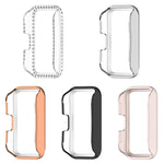 Custodia protettiva per orologio in policarbonato cavo con mezza copertura e fila singola di diamanti., For Huawei Band 11