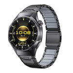 Cinturino per orologio Mecha Knight con chiusura magnetica e inserti in silicone in lega di titanio, 22mm