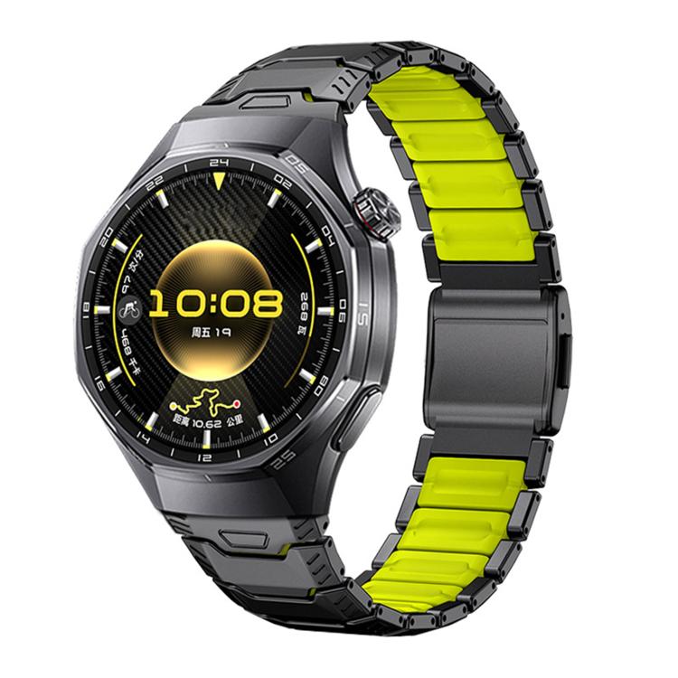 Cinturino per orologio Mecha Knight con chiusura magnetica e inserti in silicone in lega di titanio, 22mm