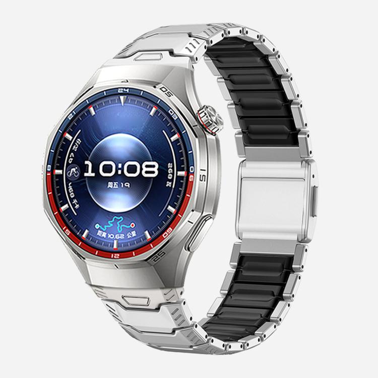 Cinturino per orologio Mecha Knight con chiusura magnetica e inserti in silicone in lega di titanio, 22mm