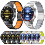 Cinturino per orologio Mecha Knight con chiusura magnetica e inserti in silicone in lega di titanio, 22mm