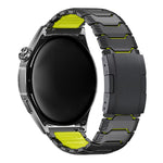 Cinturino per orologio in lega di titanio con fibbia a tartaruga Mecha Knight e inserti in silicone., 22mm