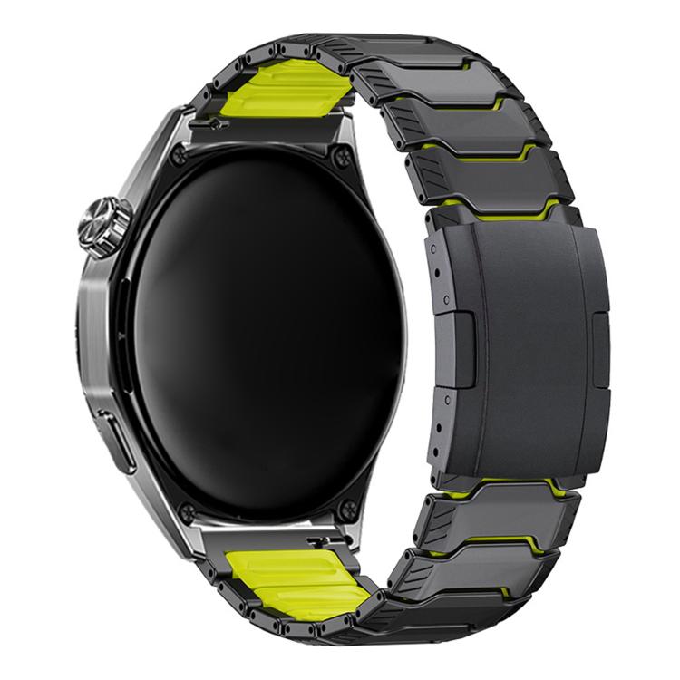 Cinturino per orologio in lega di titanio con fibbia a tartaruga Mecha Knight e inserti in silicone., 22mm