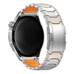 Cinturino per orologio in lega di titanio con fibbia a tartaruga Mecha Knight e inserti in silicone., 22mm