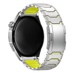 Cinturino per orologio in lega di titanio con fibbia a tartaruga Mecha Knight e inserti in silicone., 22mm