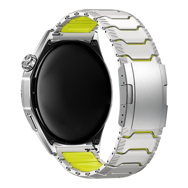 Cinturino per orologio in lega di titanio con fibbia a tartaruga Mecha Knight e inserti in silicone., 22mm