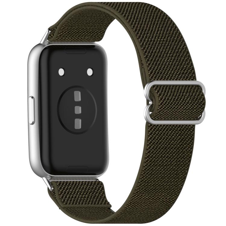 Cinturino per orologio in nylon intrecciato elastico con fibbia scorrevole., For Huawei Band 11 / Band 11 Pro