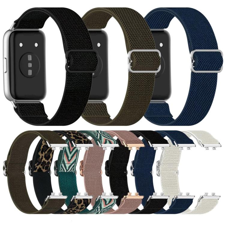 Cinturino per orologio in nylon intrecciato elastico con fibbia scorrevole., For Huawei Band 11 / Band 11 Pro